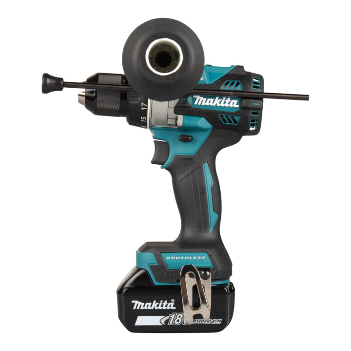 Makita Accu-klopboor-schroefmachine 18V 5,0 Ah 2 accu's oplader MAKPAC