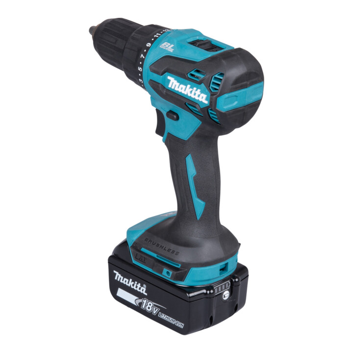 Makita Accu-klopboorschroefmachine 18V 3,0 Ah 2 accu's lader koffer accessoireset