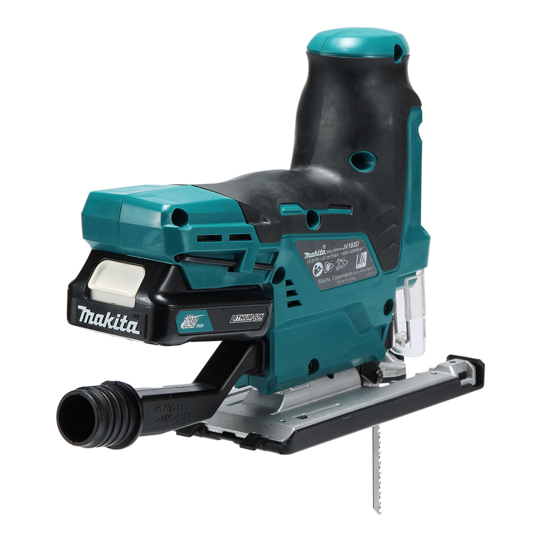 Makita accu-pendeldecoupeerzaag 10,8 V / 4,0 Ah, 2 accu + lader in MAKPAC JV102DSMJ