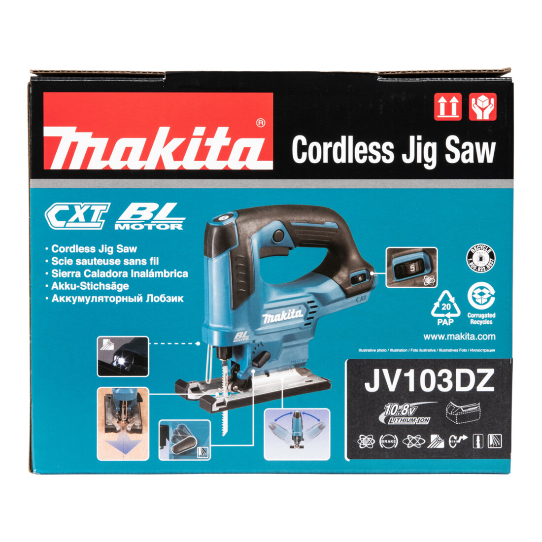 Makita accu pendeldecoupeerzaag JV103DZ 10,8 V (zonder accu, zonder lader)
