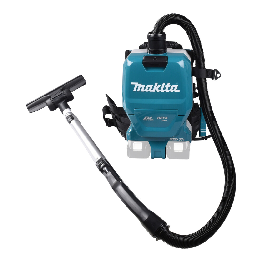 Makita accu rugstofzuiger 2x18V DVC261ZX15