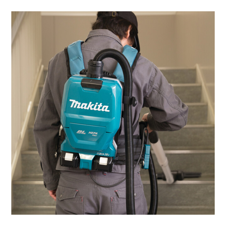 Makita accu rugstofzuiger 2x18V DVC261ZX15