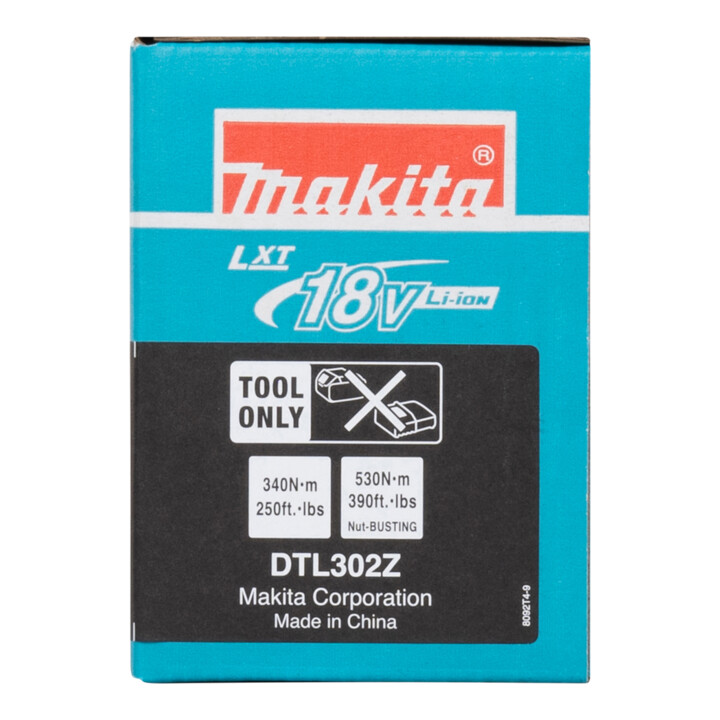 Makita Accu-slagmoersleutel 18V DTL302 zonder accu zonder lader