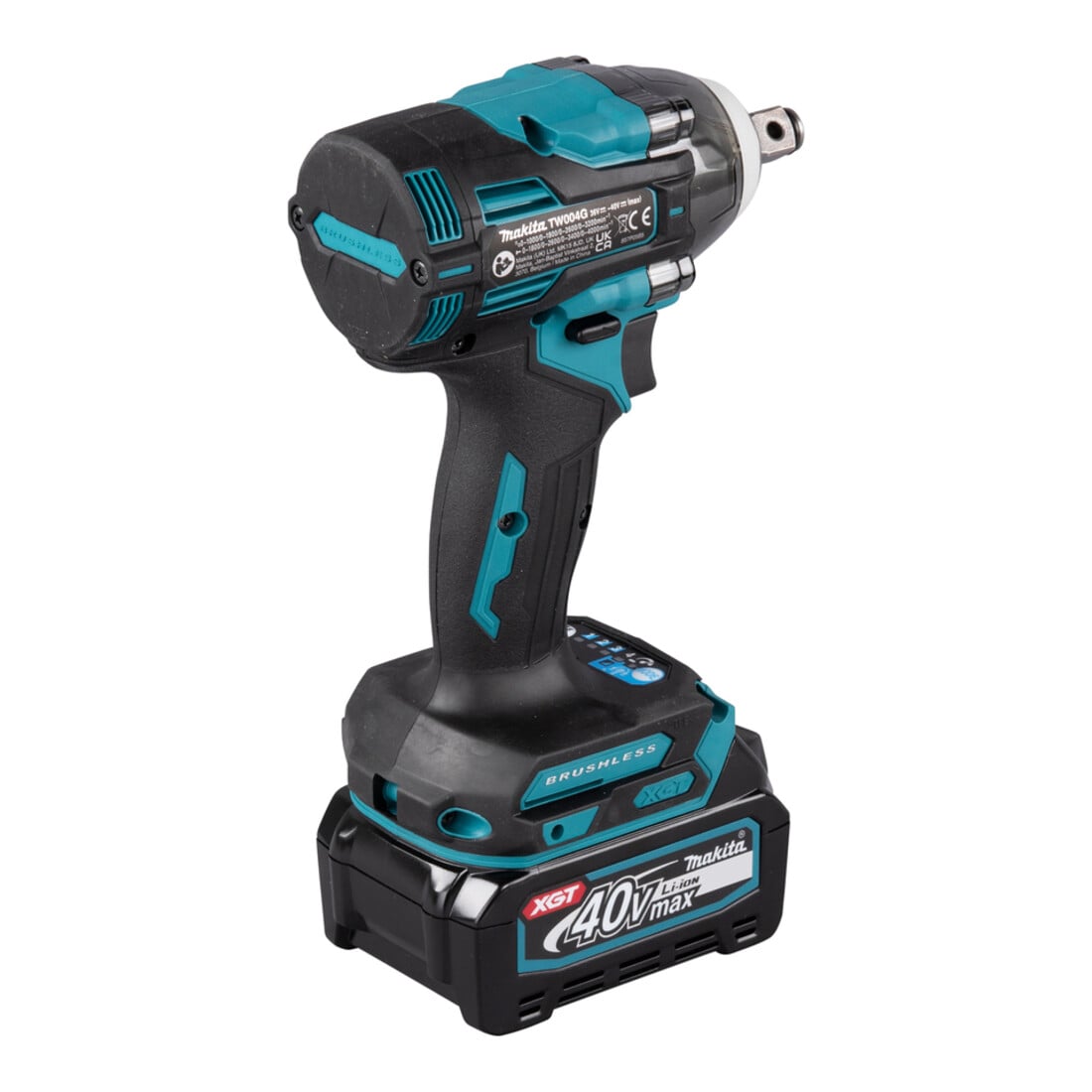 Makita accu-slagmoersleutel 40 V max. / 2,5 Ah, 2 accu + lader in MAKPAC TW004GD201