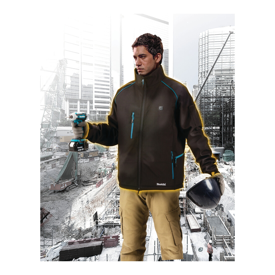 Makita batterij thermische mantel, zwart