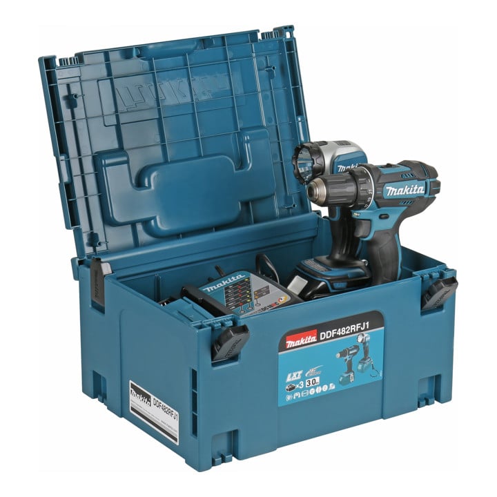 Makita accuboor- en schroevendraaierset 18V/3Ah DDF482RFJ1