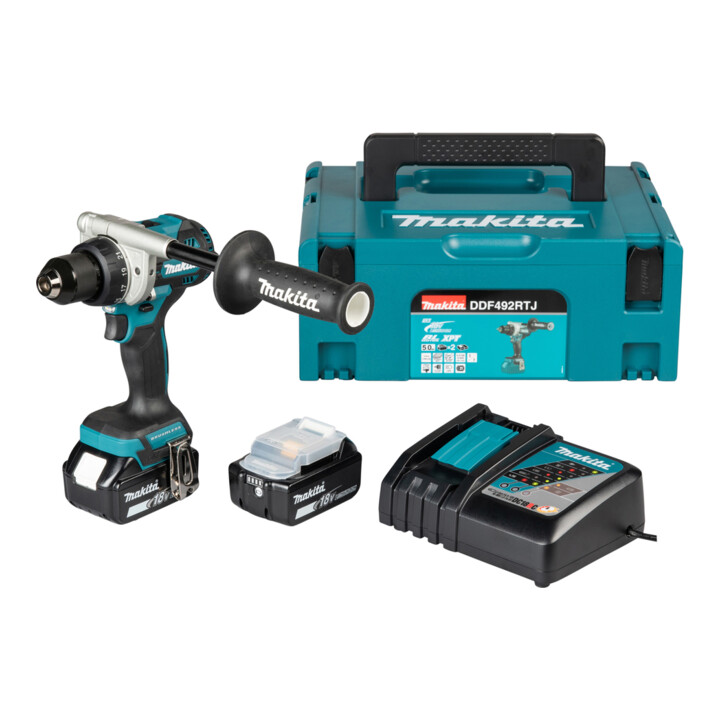 Makita Accuboormachine 18V 5,0 Ah 2 accu’s lader MAKPAC