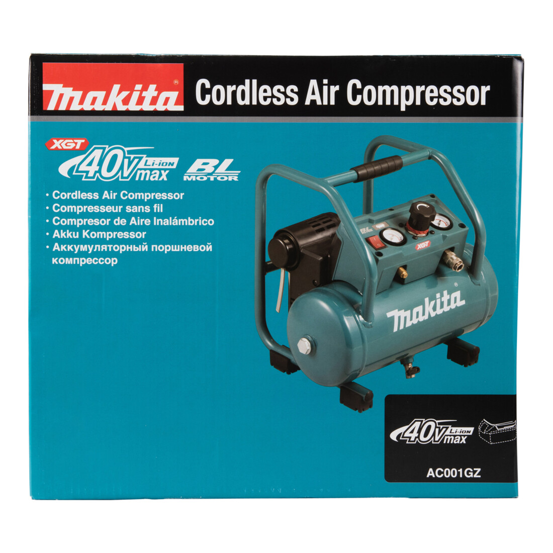 Makita accucompressor XGT, 40V max., boiler, 7,6 l