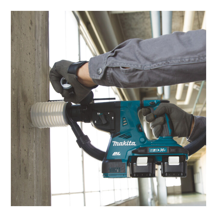 Makita accuklopboormachine DHR280ZJ met SDS-PLUS 2x18 V in MAKPAC