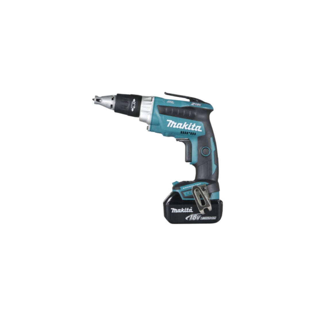 Makita accuschroevendraaier DFS250RTJ in MAKPAC transportkoffer met twee 5.0 Ah accu's en snellader