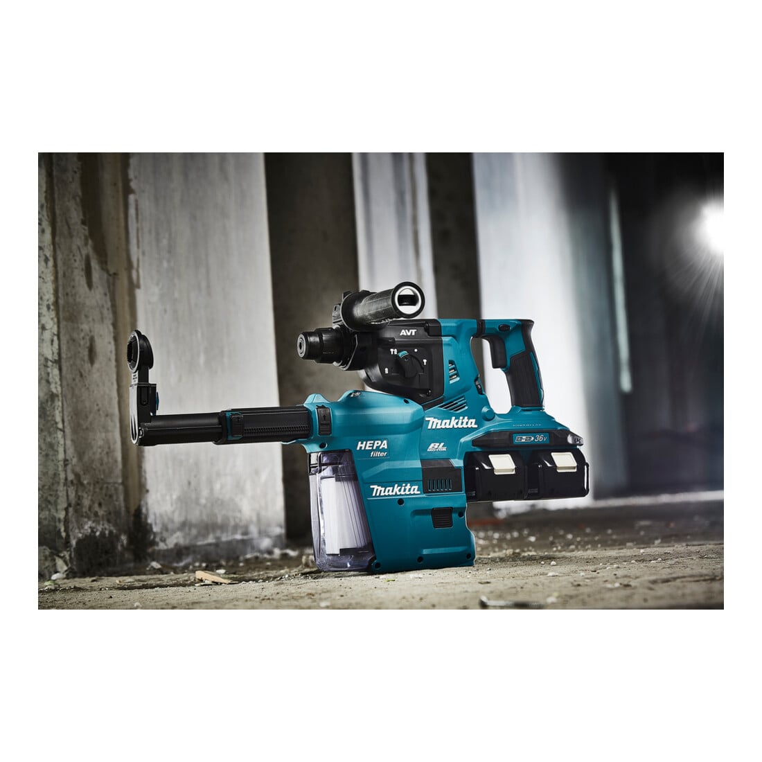 Makita Akku-Bohrhammer DHR280ZJ mit SDS-PLUS 2x18 V im MAKPAC