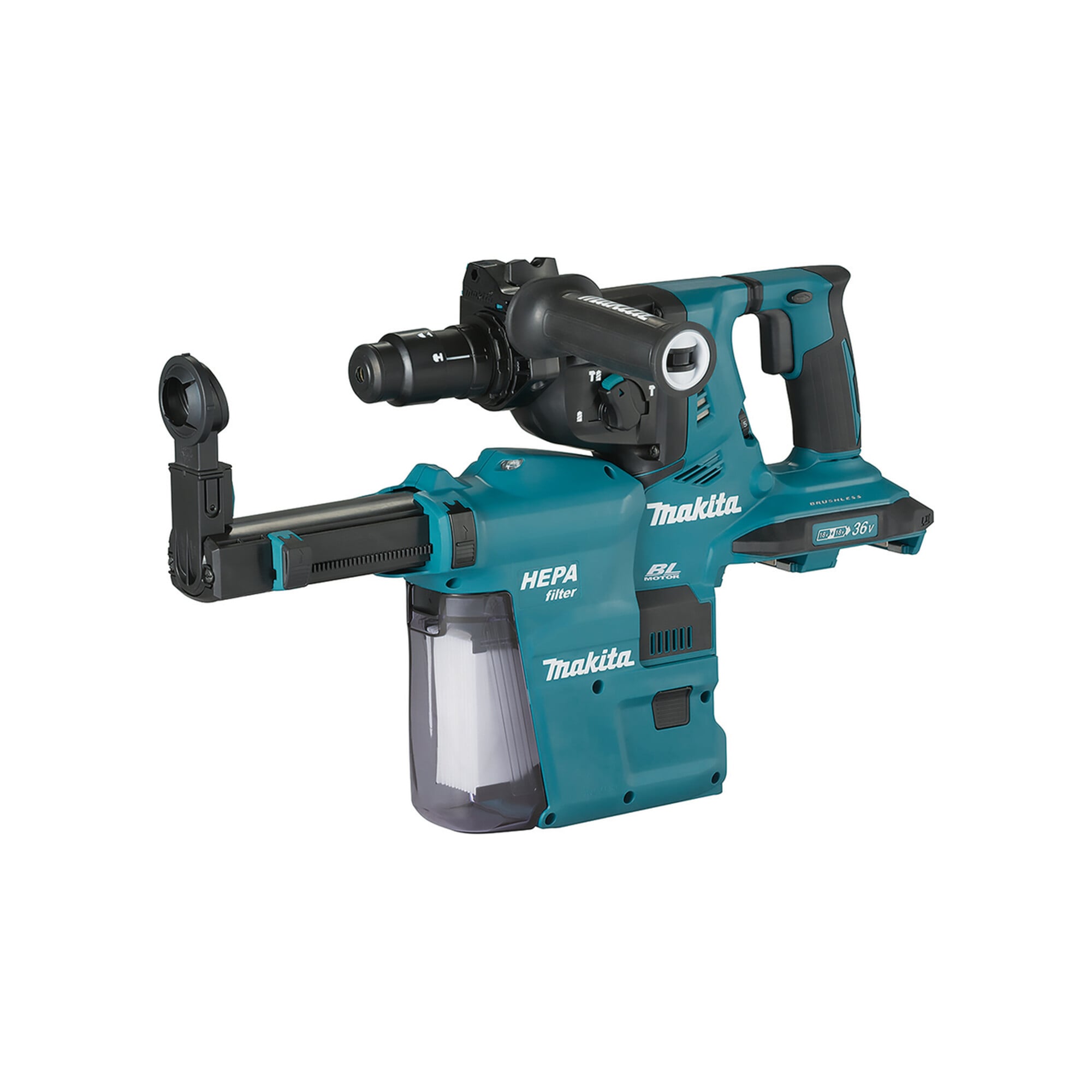 Makita Akku-Bohrhammer für SDS-PLUS 2x18 V mit Bluetooth & Staubabsaugung DX09