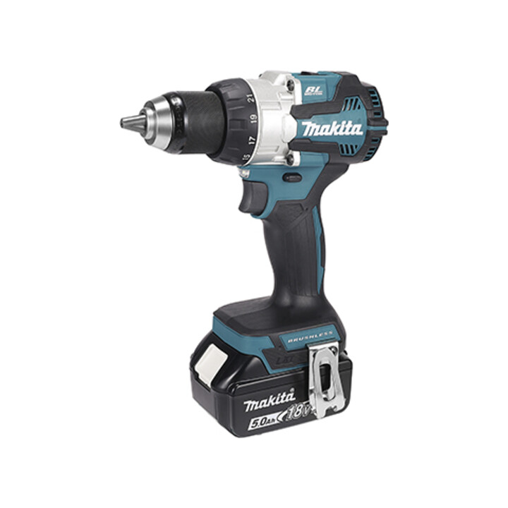 Set Makita Akku-Bohrschrauber 18V, 1800 U/min + STIER TiN-Bohrer-, Säge- und Bit-Set 100-teilig
