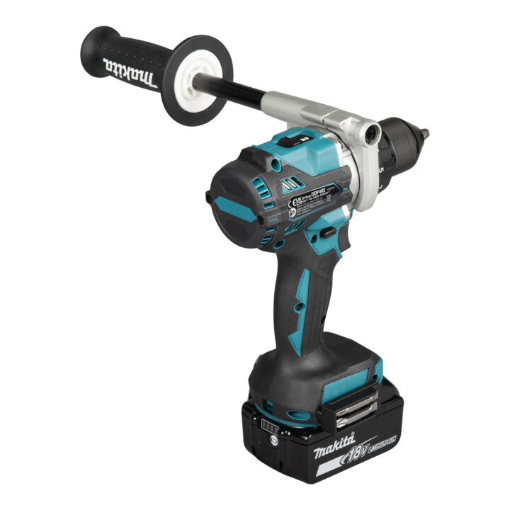 Makita Akku-Bohrschrauber 18V 5,0 Ah 2 Akkus Ladegerät MAKPAC