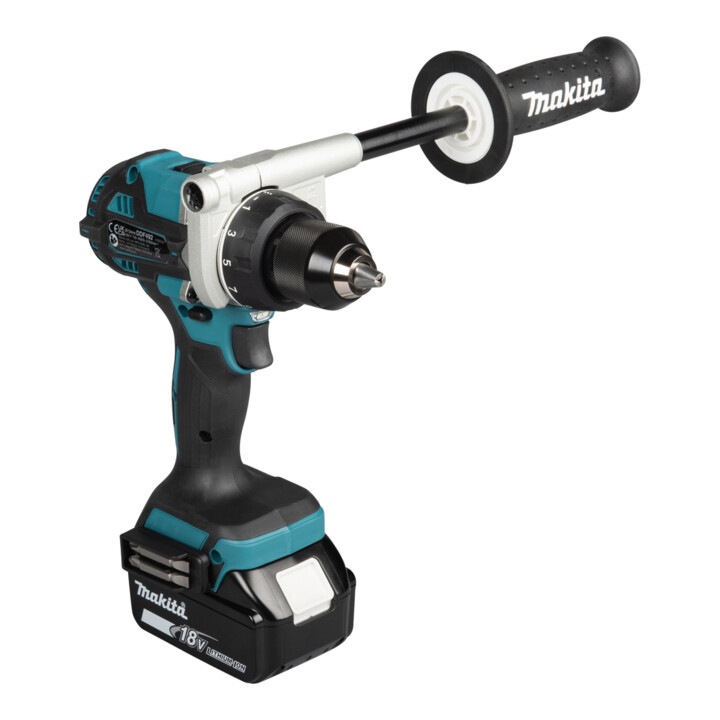 Makita Akku-Bohrschrauber 18V 5,0 Ah 2 Akkus Ladegerät MAKPAC