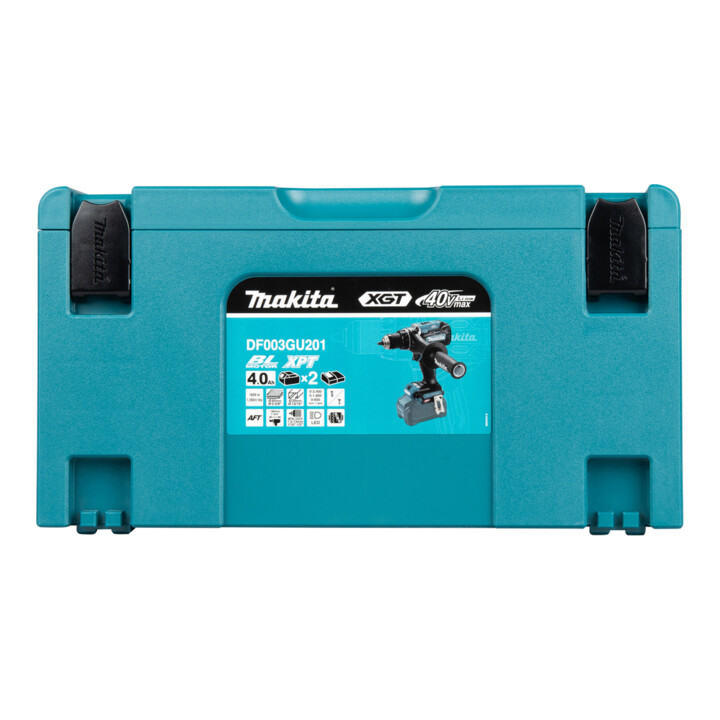 Makita Akku-Bohrschrauber 40V max. 4,0 Ah 2 Akkus Ladegerät MAKPAC