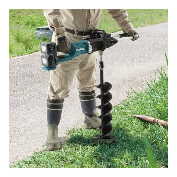 Makita Akku-Erdbohrer 2x18 V DDG460ZX7 mit Doppelschnellladegerät und 2 Akkus