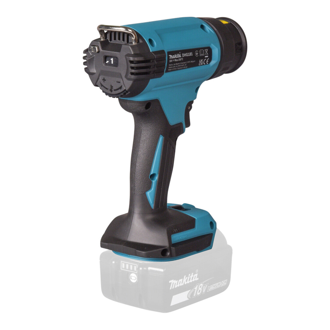 Makita Akku-Heissluftgebläse 18V (ohne Akku, ohne Ladegerät) im Transportkoffer