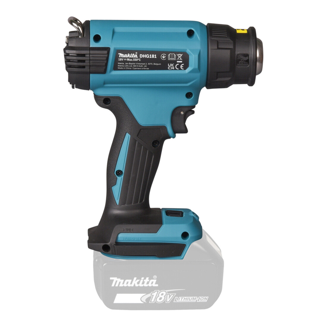 Makita Akku-Heissluftgebläse 18V (ohne Akku, ohne Ladegerät) im Transportkoffer