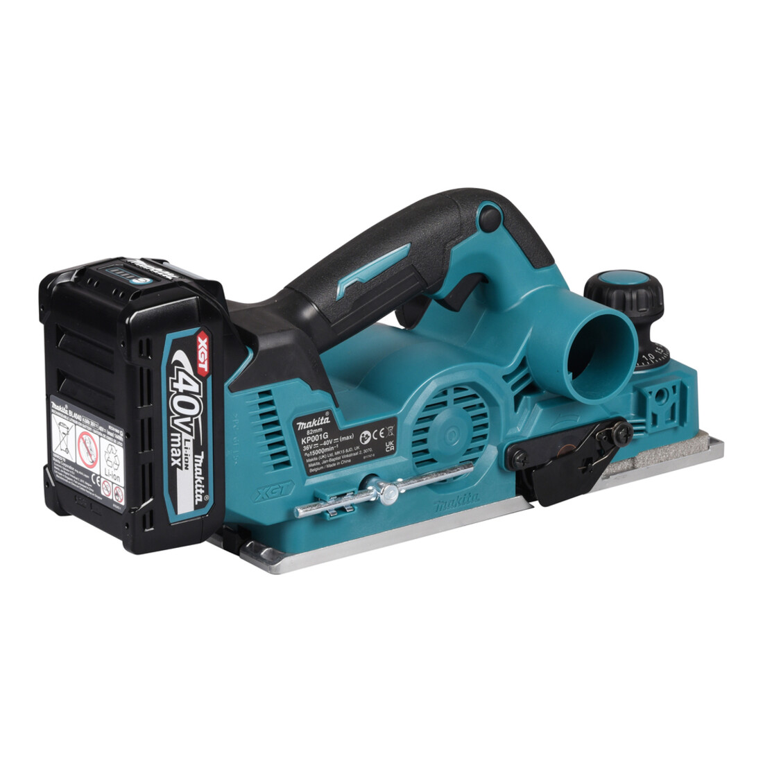 Makita Akku-Hobel 40V max. / 4,0 Ah, 2 Akkus + Ladegerät im MAKPAC