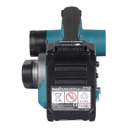Makita Akku-Hobel 40V max. / 4,0 Ah, 2 Akkus + Ladegerät im MAKPAC