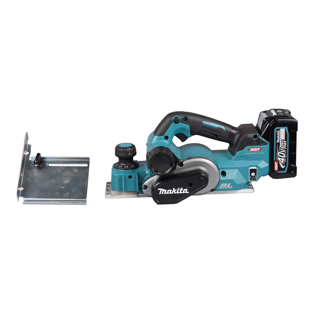 Makita Akku-Hobel 40V max. / 4,0 Ah, 2 Akkus + Ladegerät im MAKPAC