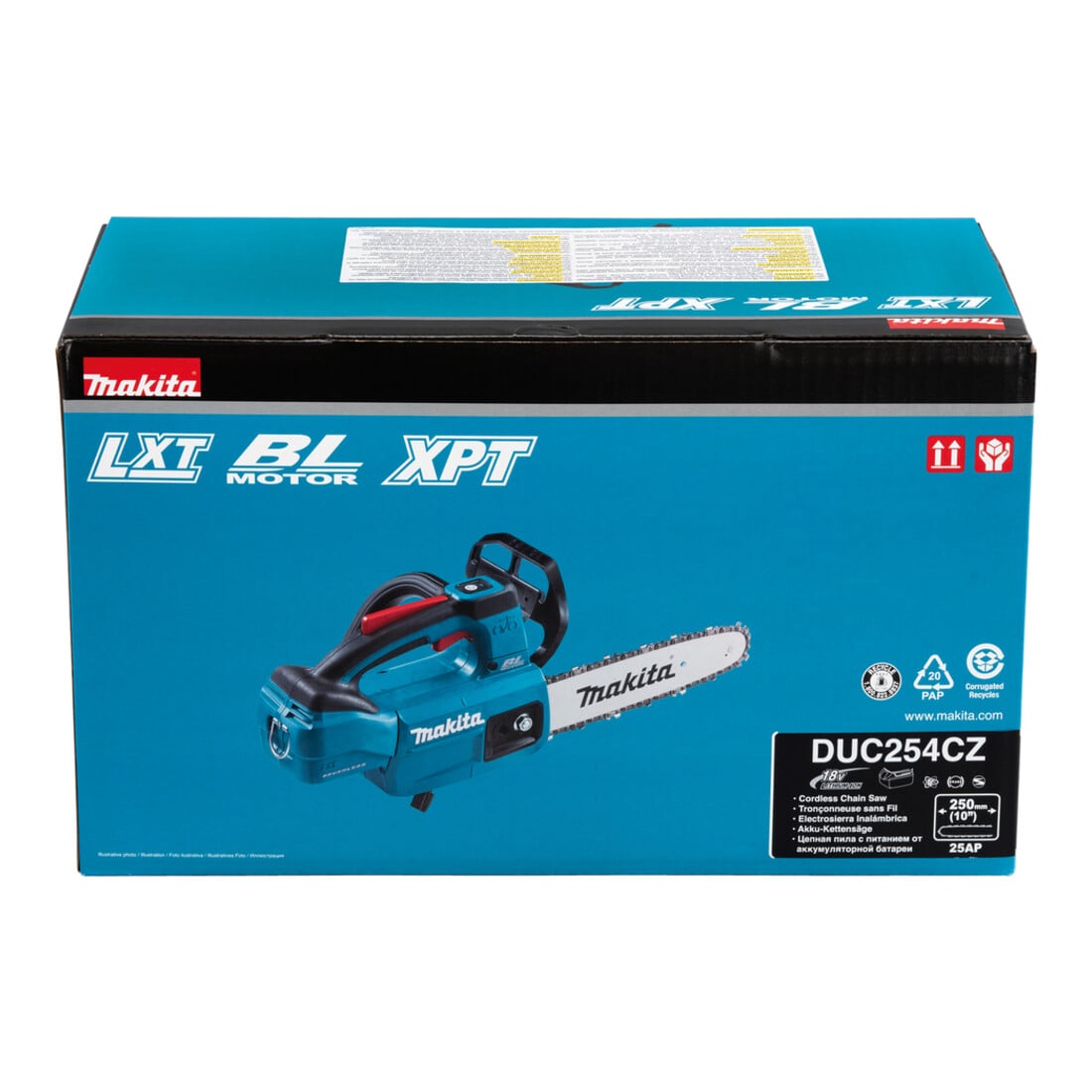 Makita Akku-Kettensäge DUC254CZ 18 V, 1/4" Carving (ohne Akku, ohne Ladegerät)