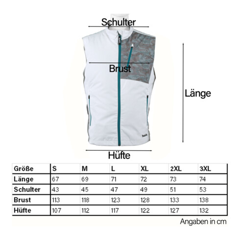 Makita Akku-Klimaweste, weiß
