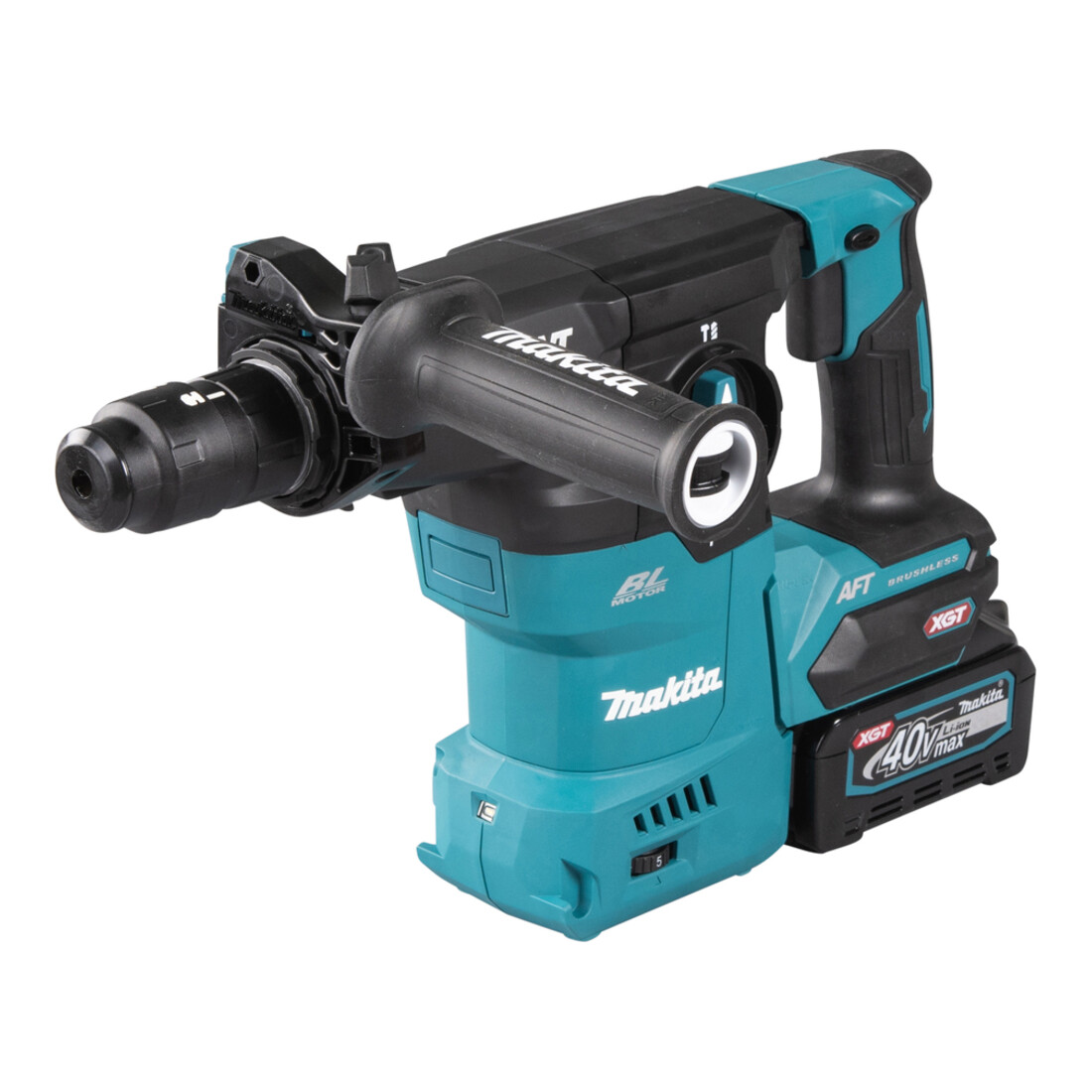 Makita Akku-Kombihammer 40V max. mit Schnellwechselfutter / 4,0 Ah, 2 Akkus + Ladegerät im Transportkoffer