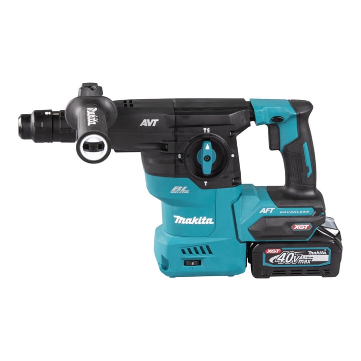 Makita Akku-Kombihammer 40V max. mit Schnellwechselfutter / 4,0 Ah, 2 Akkus + Ladegerät im Transportkoffer