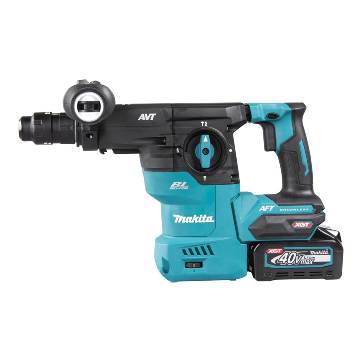 Makita Akku-Kombihammer 40V max. mit Schnellwechselfutter / 4,0 Ah, 2 Akkus + Ladegerät im Transportkoffer