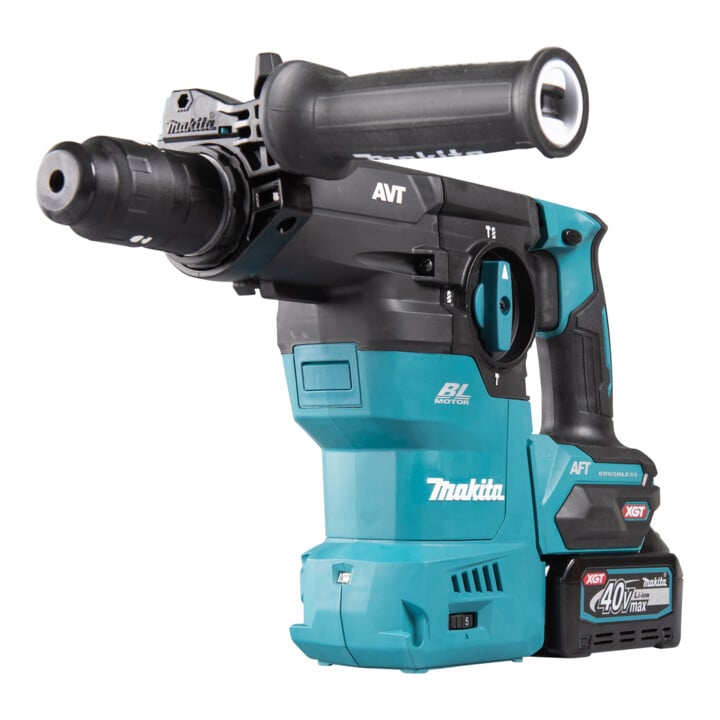 Makita Akku-Kombihammer 40V max. mit Schnellwechselfutter / 4,0 Ah, 2 Akkus + Ladegerät im Transportkoffer