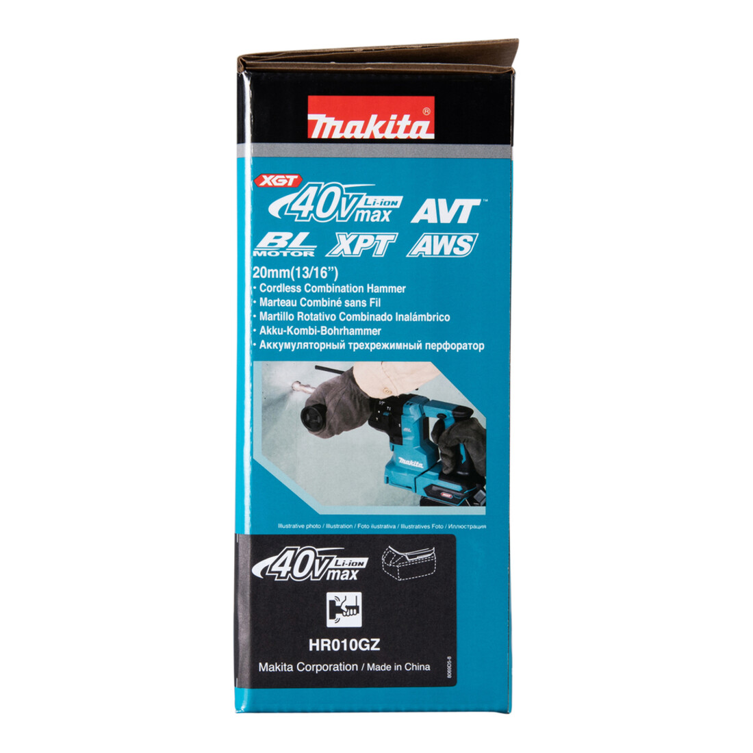 Makita Akku-Kombihammer SDS+ 40V, 1350 U/min, ohne Akku