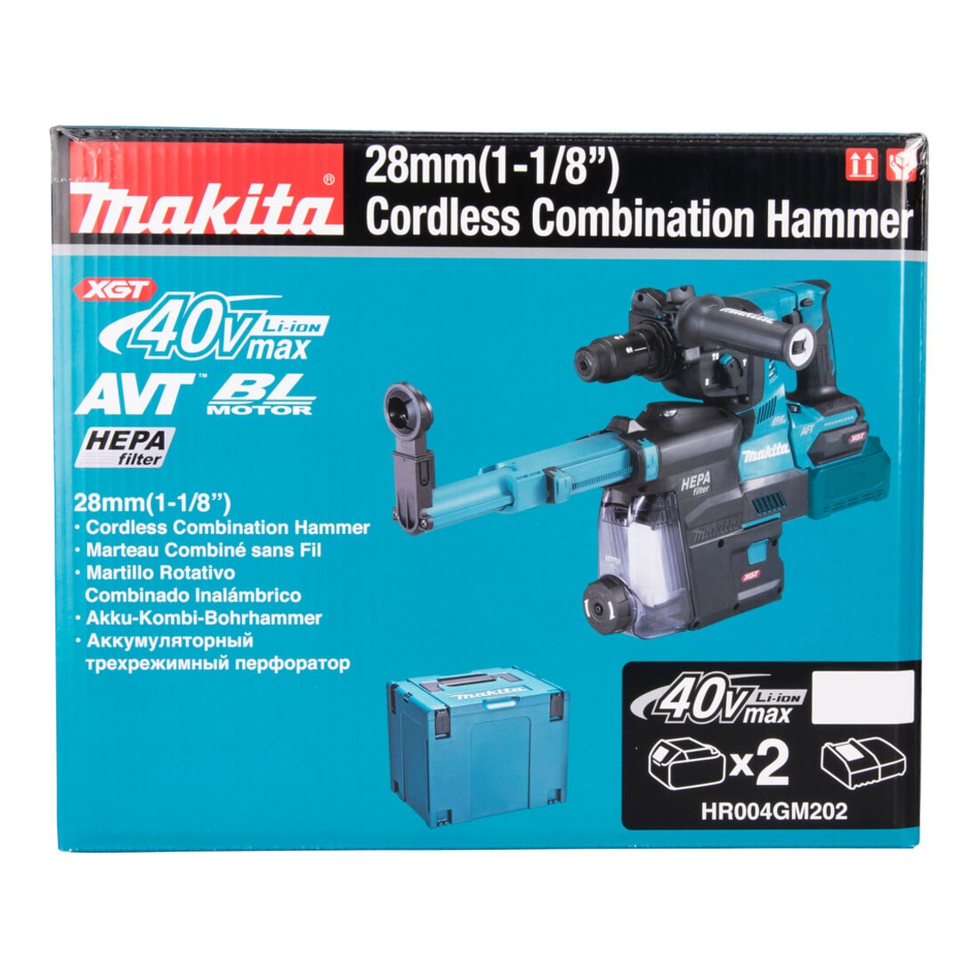 Makita Akku-Kombihammer SDS+ 40V HR004GM202