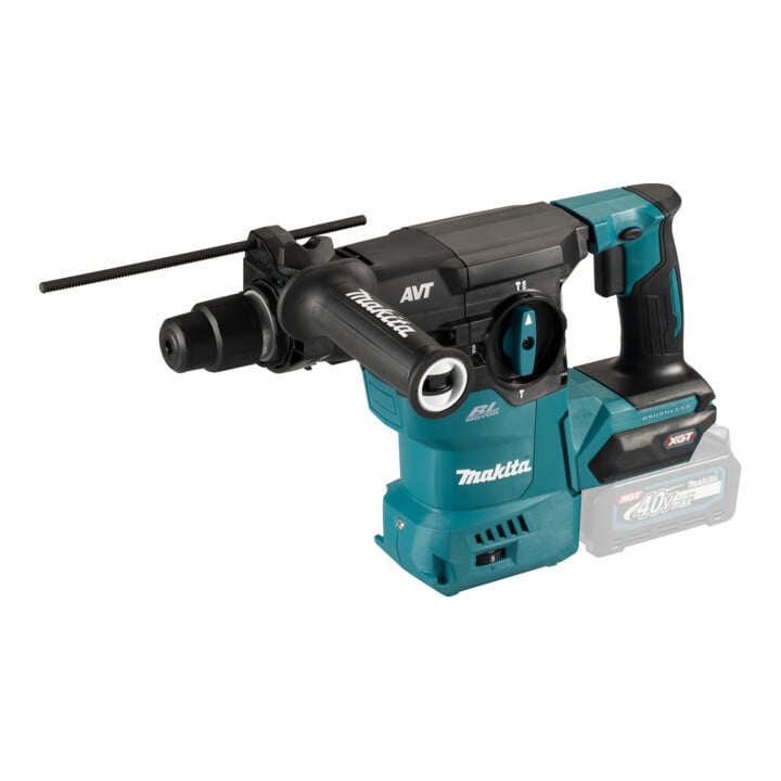 Set Makita Akku-Kombihammer SDS-PLUS 40V max. + Stier SDS-Plus Bohrer & Meißelsatz, 17-teilig