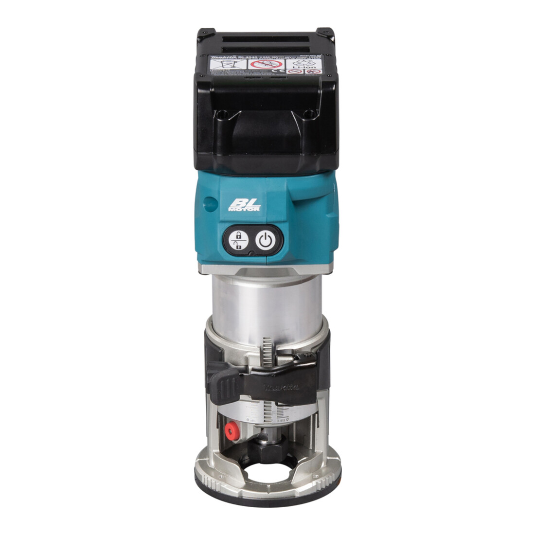 Makita Akku-Multifunktionsfräse 40V max. / 4,0 Ah, 2 Akkus + Ladegerät im MAKPAC
