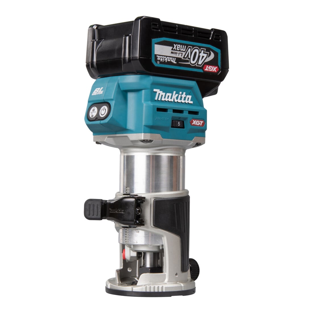Makita Akku-Multifunktionsfräse 40V max. / 4,0 Ah, 2 Akkus + Ladegerät im MAKPAC