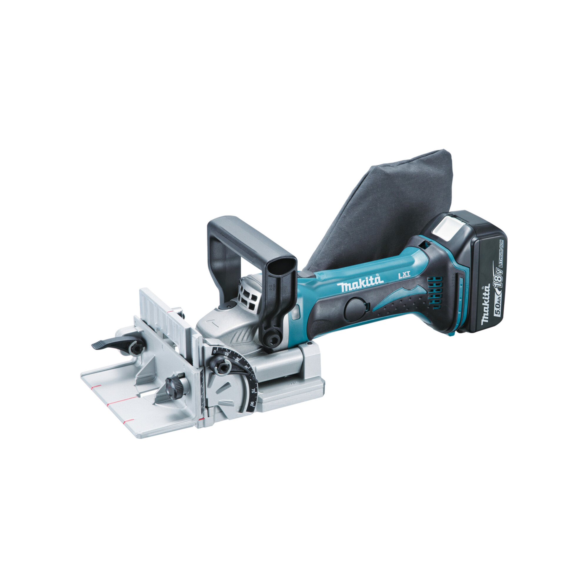 Makita DPJ180RTJ Akku-Nutfräse 18 V | für Holzwerkstoffe im Lochraster32 | inkl. Akku, Ladegerät und MAKPAC Gr.2 | mit Schnitttiefe von bis zu 20 mm