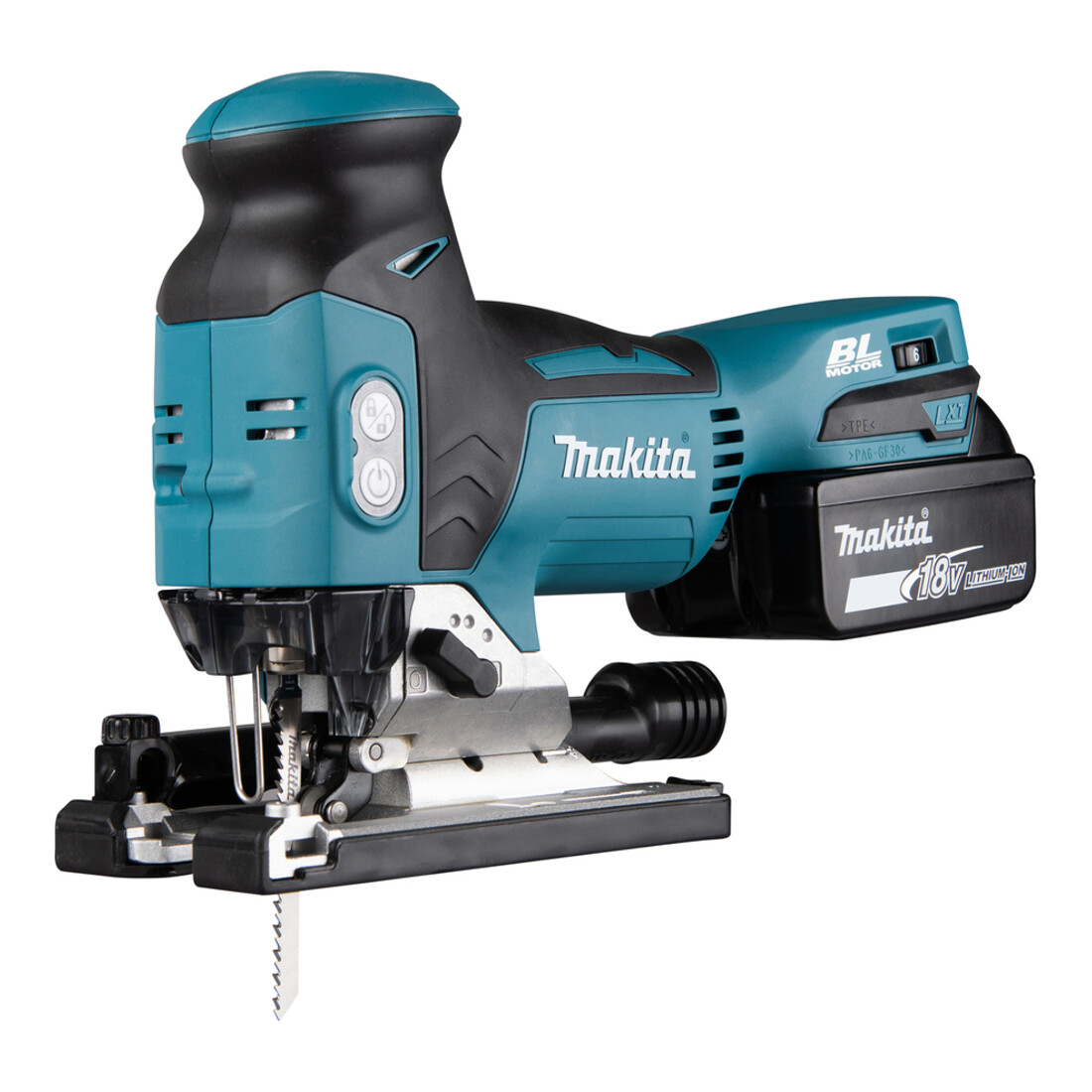 Makita Akku-Pendelhub-Stichsäge DJV181RTJ 18 V mit 2 Akkus, Schnellladegerät und im Koffer