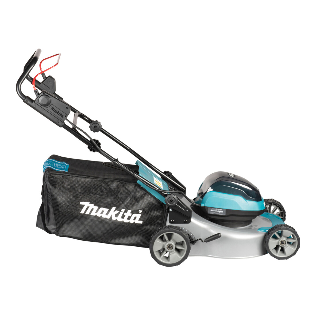 Makita Akku-Rasenmäher 2x18V / 5,0 Ah, 2 Akkus + Doppelladegerät NEUHEIT HERBST 2025