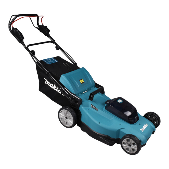 Makita Akku-Rasenmäher 2x18V / 5,0 Ah, 2 Akkus + Ladegerät
