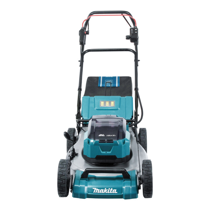Makita Akku-Rasenmäher 2x18V / 5,0 Ah, 2 Akkus + Ladegerät