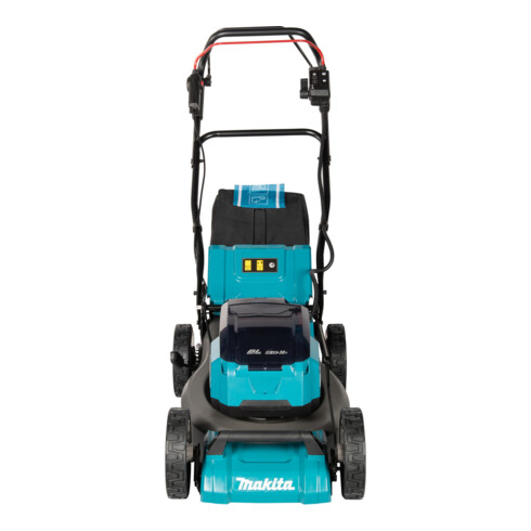 Makita Akku-Rasenmäher 2x18V / 5,0 Ah, 4 Akkus + Ladegerät