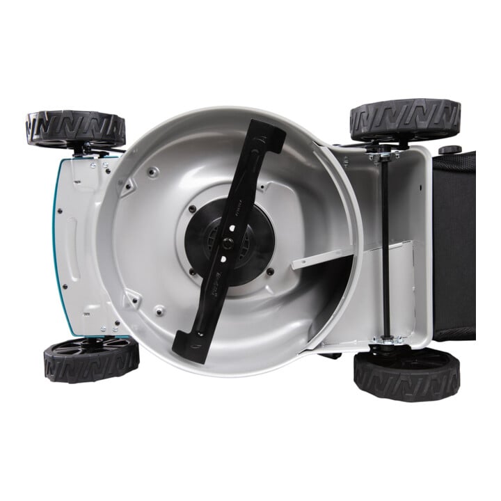Makita Akku-Rasenmäher 2x18V / 6,0 Ah, 4 Akkus + Ladegerät