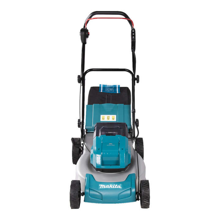 Makita Akku-Rasenmäher 2x18V / 6,0 Ah, 4 Akkus + Ladegerät