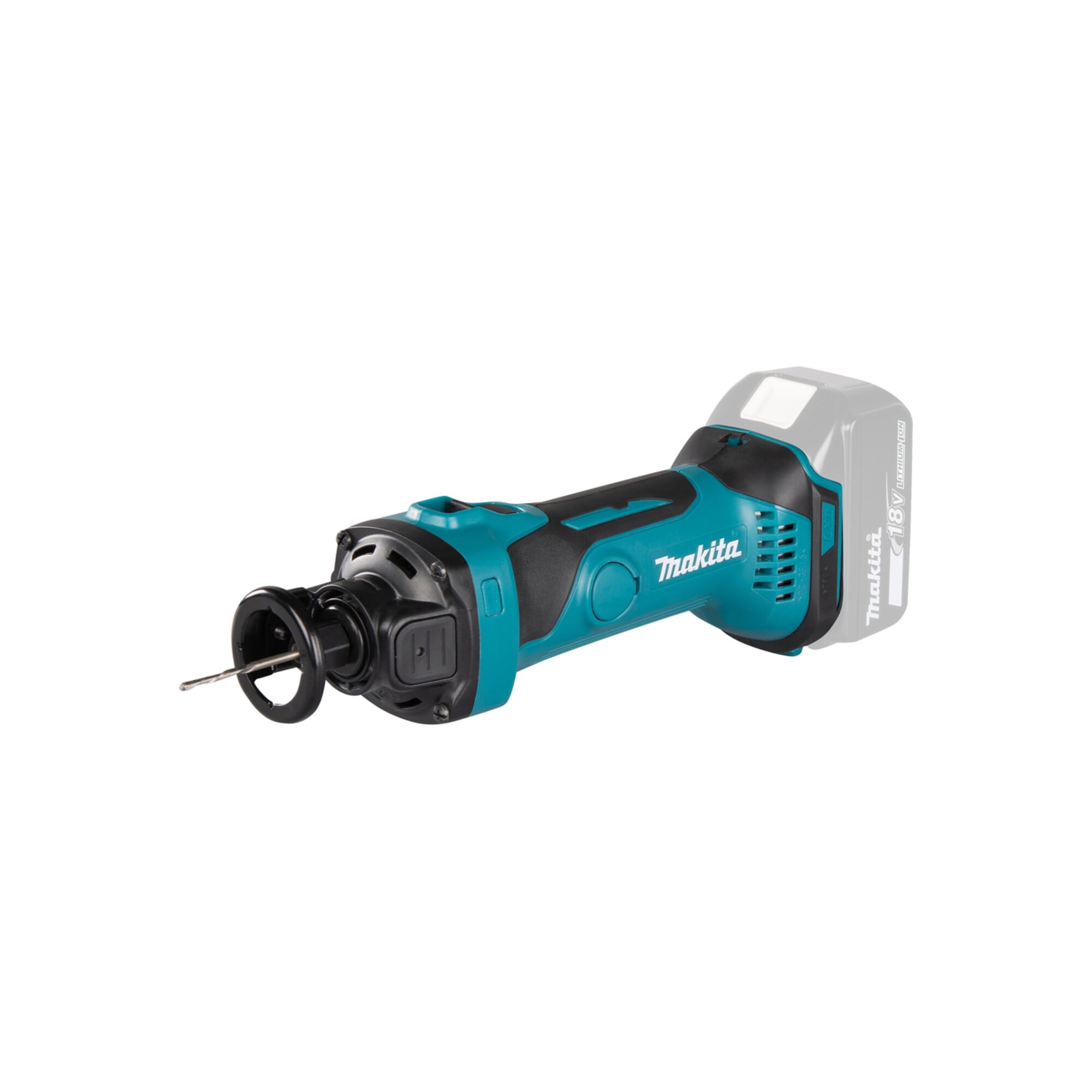 Makita DCO180Z Akku-Rotationsschneider| für Gipskartonplatten| ohne Akku und Ladegerät| mit Schnitttiefe von bis zu 30 mm und Zubehör|