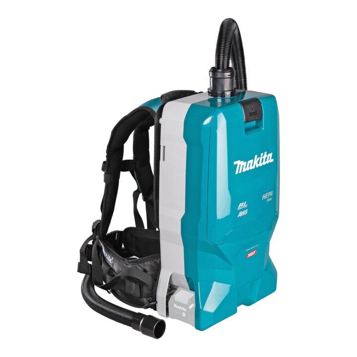 Makita Akku-Rucksackstaubsauger 40V max., 200 mbar, 6 l