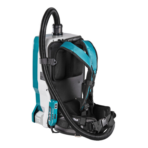 Makita Akku-Rucksackstaubsauger 40V max., 200 mbar, 6 l