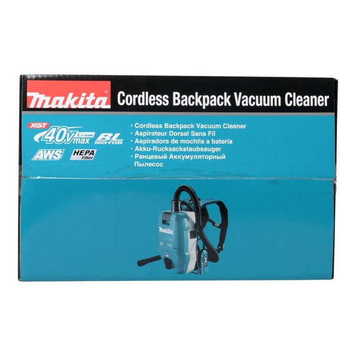 Makita Akku-Rucksackstaubsauger 40V max. mit AWS (ohne Akku, ohne Ladegerät)