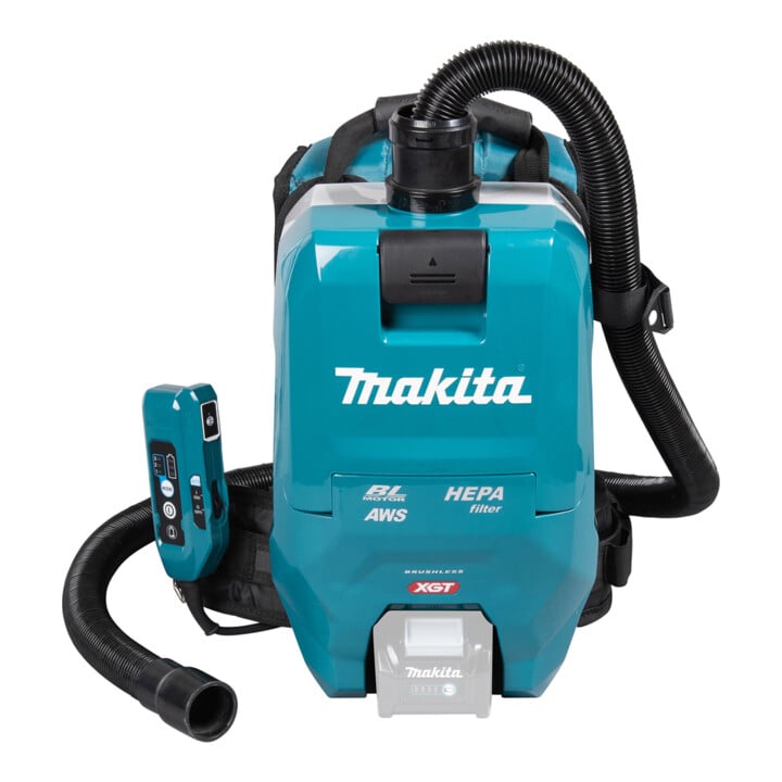 Makita Akku-Rucksackstaubsauger 40V max. mit AWS (ohne Akku, ohne Ladegerät)